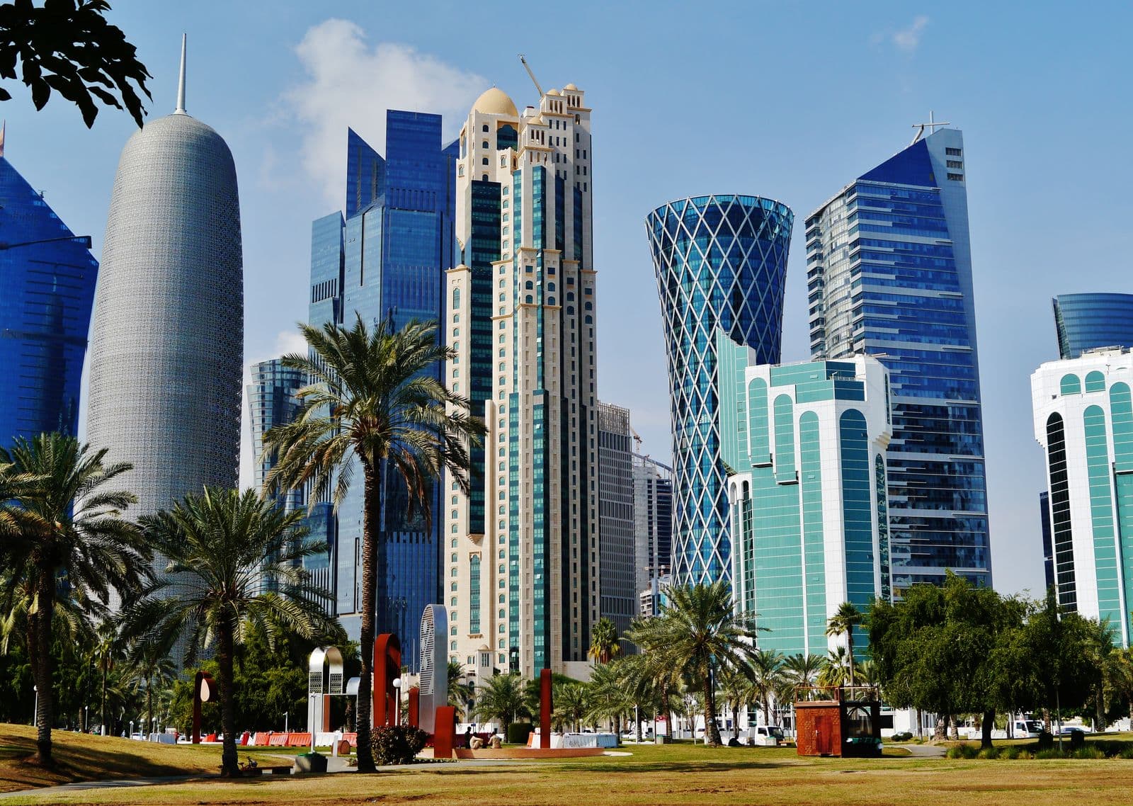 Doha skyline and West Bay towers